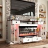 Famapy Fireplace Compatibility Vintage Design Media Entertainment Centre - 2 of 4
