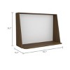 INFURNIC Decorative Wall Shelf Space Saving Wall Mounted Desk with Single Shelf and Blackboard Backboard, Brown, 16.3"*40.7"*28.2" - 3 of 4