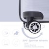 Wooakway Suitcase Double Spinner Wheels PP Luggage Sets Lightweight Durable Suitcase with TSA Lock,3-Piece Set - 4 of 4