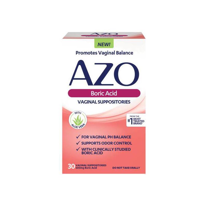 AZO Boric Acid with Aloe Vaginal Insert Washes - 30ct, 5 of 10