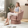 GustoWave Swivel Accent Chair with Armrest, Mid Century 360 Degree Swivel Barrel Chair , Chenille Double-layer Cushion - 2 of 4