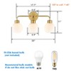 Claxy Modern Bath Vanity Light 3-Light Wall Sconce Gold - 3 of 4