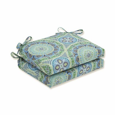 Outdoor/Indoor Delancey Squared Corners Seat Cushion Set of 2 - Pillow Perfect