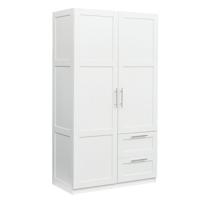 NicBex Armoire Wardrobe Closet Storage Cabinet with Double Doors & Shelves for Bedroom
