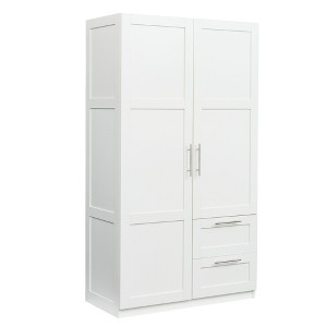 NicBex Armoire Wardrobe Closet Storage Cabinet with Double Doors & Shelves for Bedroom - 1 of 4