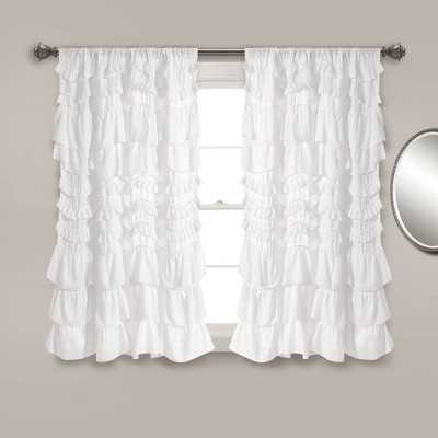 52" x 63" Kemmy Window Curtain Panel Single White - Lush Décor