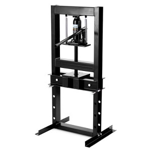 Hydraulic Press, Heavy Duty H-Frame Garage Floor Shop Press with Adjustable Worktable & Plates - 1 of 4