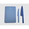 3pc Cutlery Knives and Cutting Board Set Blue - Room Essentials™ - 3 of 3