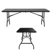 Dyonery foldable table, black matte design, anti-slip and wear-resistant bottom of the stand, waterproof tabletop. used both indoors and outdoors - 4 of 4