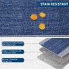 Modern Striped Washable Rug, Thin Low Pile, Non-Slip Stain-Resistant Carpet for Living Room, Bedroom, Office, Farmhouse - 3 of 4