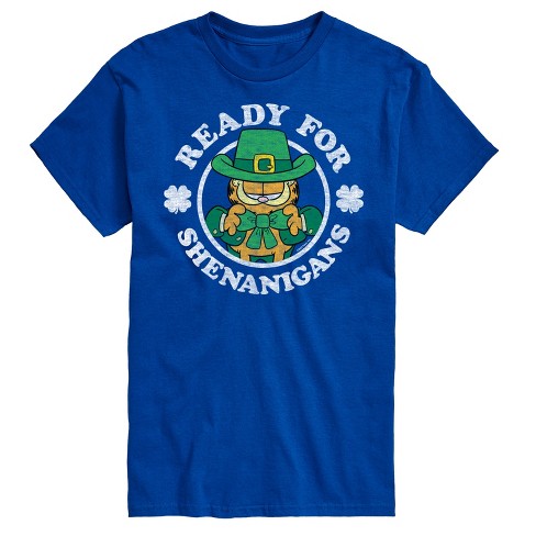 Men's - Garfield - Ready For Shenanigans Patrick's Day Short Sleeve Graphic T-Shirt - image 1 of 3