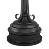 Franklin Iron Works Industrial Rustic Farmhouse Floor Lamp 70" Tall Black with Black Riser 3-Light Wavy Amber Art Glass Shade for Living Room Reading - 4 of 4
