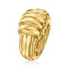 Ross-Simons Italian 14kt Yellow Gold Ribbed Ring - 3 of 4