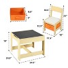 Kinder King 3-in-1 Kids Table & 2 Chairs Set with Storage, Removable Top & Blackboard, for Art, Crafts, Reading, Play - 4 of 4