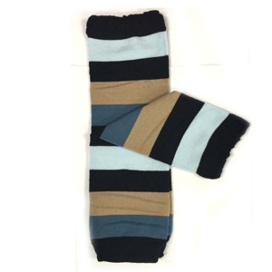 Wrapables Striped Leg Warmers for Baby and Toddler, Cool Blue - 1 of 2