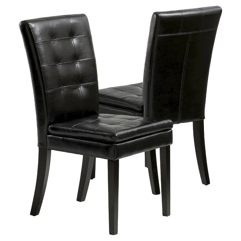 Set of 2 Crayton Leather Dining Chair - Christopher Knight Home, 1 of 6