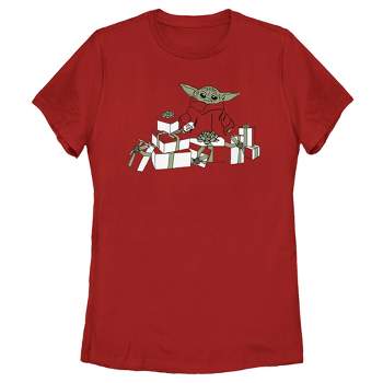 Women's Star Wars The Mandalorian Christmas The Child Gifts Galore T-Shirt
