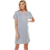 Emerson Road Woman's Whisper Rib Henley Sleepshirt, Nightgown - 2 of 4
