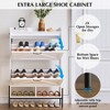 Shoe Cabinet with 2 Flip Drawers – Narrow Freestanding Shoe Organizer with Dry & Wet Separation, Metal Legs - 4 of 4