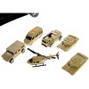 JuzToys Military Car Carrier Truck Toy Set (6 Vehicles) – Pull-Back Car Toys Includes Helicopters, Tanks, Jeeps for Kids – Black - 2 of 4