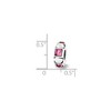 Black Bow Jewelry Sterling Silver with Pink Crystals Geometric Spacer Bead Charm - 2 of 3
