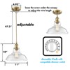 CLAXY Modern Glass Pendant Light with Bubble Dome Shade Dimmable - 4 of 4