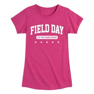 Girls' - Instant Message - Field Day Let The Games Begin Fitted Short Sleeve Graphic T-Shirt - 1 of 4
