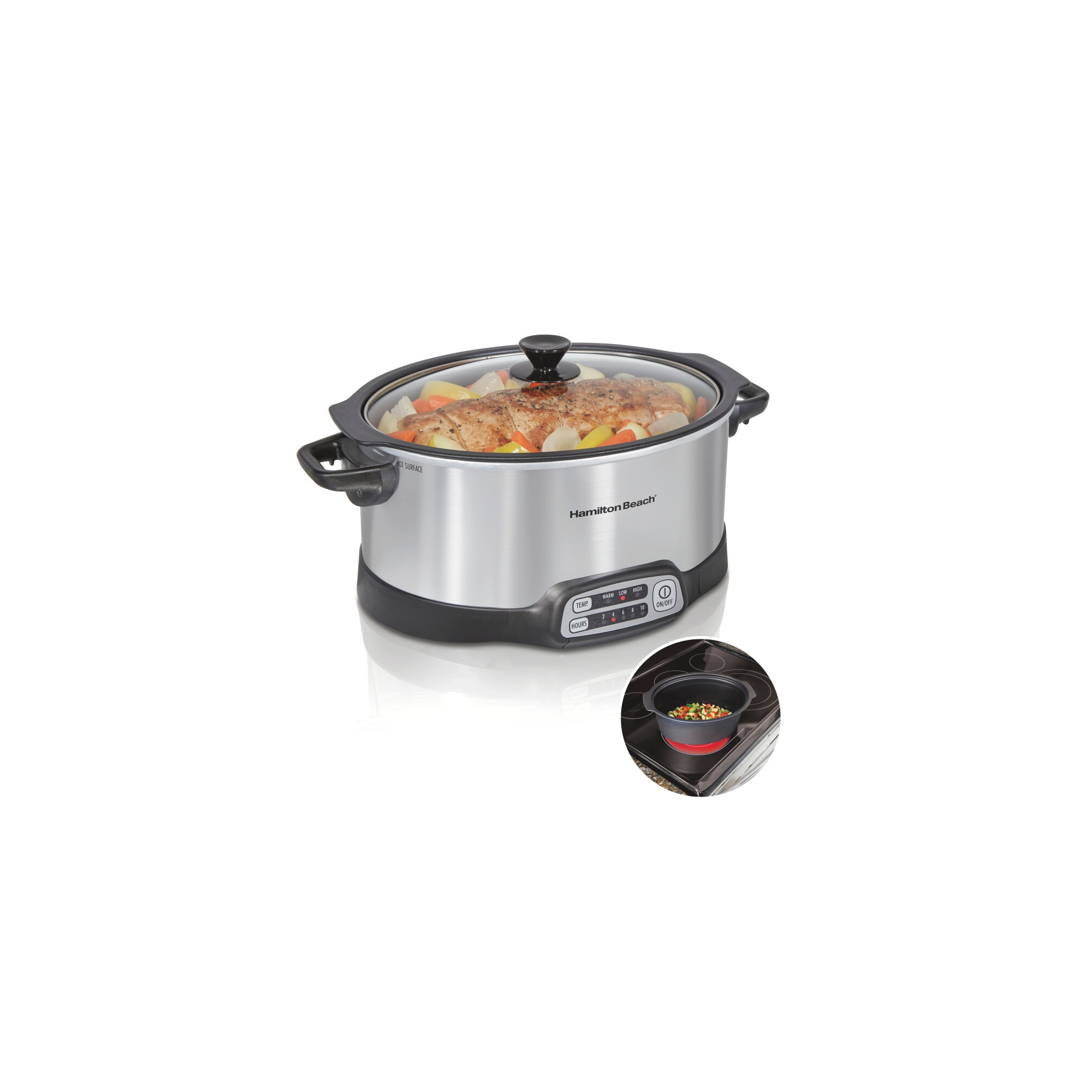 Hamilton Beach 6qt Stovetop Slow Cooker - Silver