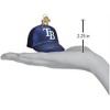 Old World Christmas Blown Glass Ornament for Christmas Tree, Tampa Bay Rays Baseball Cap - 3 of 3