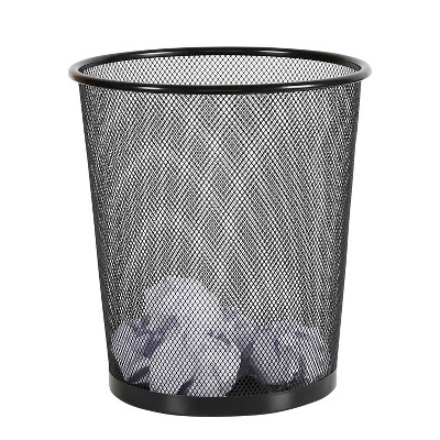 Metal Bin Metal Trash Can Office Garbage Cans Bathroom Trash Can Mesh Trash  Can Rubbish Waste