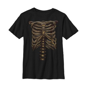 Boy's Lost Gods Halloween Skeleton Rib Cage T-Shirt - 1 of 4