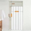 White Boho Fabric Shower Curtain 60x 72 Modern Shabby Chic Textured Tufted Striped Minimalist Cloth Bathroom - 2 of 4