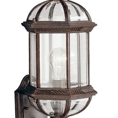 Tannery Bronze Outdoor Wall Lantern with Clear Beveled Glass