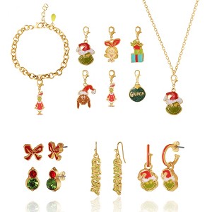 The Grinch Holiday Charm Jewelry Set with Earrings and Chains - 1 of 4