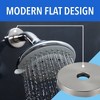 Impresa [2 Pack] Extra Large Stainless Steel Showerhead Escutcheon Plate Set - 3.5" Shower Arm Flange to Cover up Miss Cuts - 2 of 4