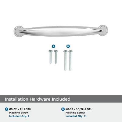 Polished Chrome 5-1/16" Cabinet Drawer Pull with Mounting Hardware