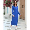 Pullover Zipper Neckline (Front Pocket) Hooded Sweatshirt Side Slit Dress (Long Skirt) (Us) Missky Normal Shoulder Long Sleeve - 3 of 4