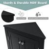 LunaLulinlk Black Triangle Bathroom Storage Cabinet with Adjustable Shelves, Freestanding Floor Cabinet for Home Kitchen - 3 of 4