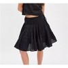 Clotth Women's Layered Ruffle Skirt - Tiered Knee Length Skirt, Pleated Drawstring Waist Short Skirt, Y2K Going Out Streetwear - 4 of 4
