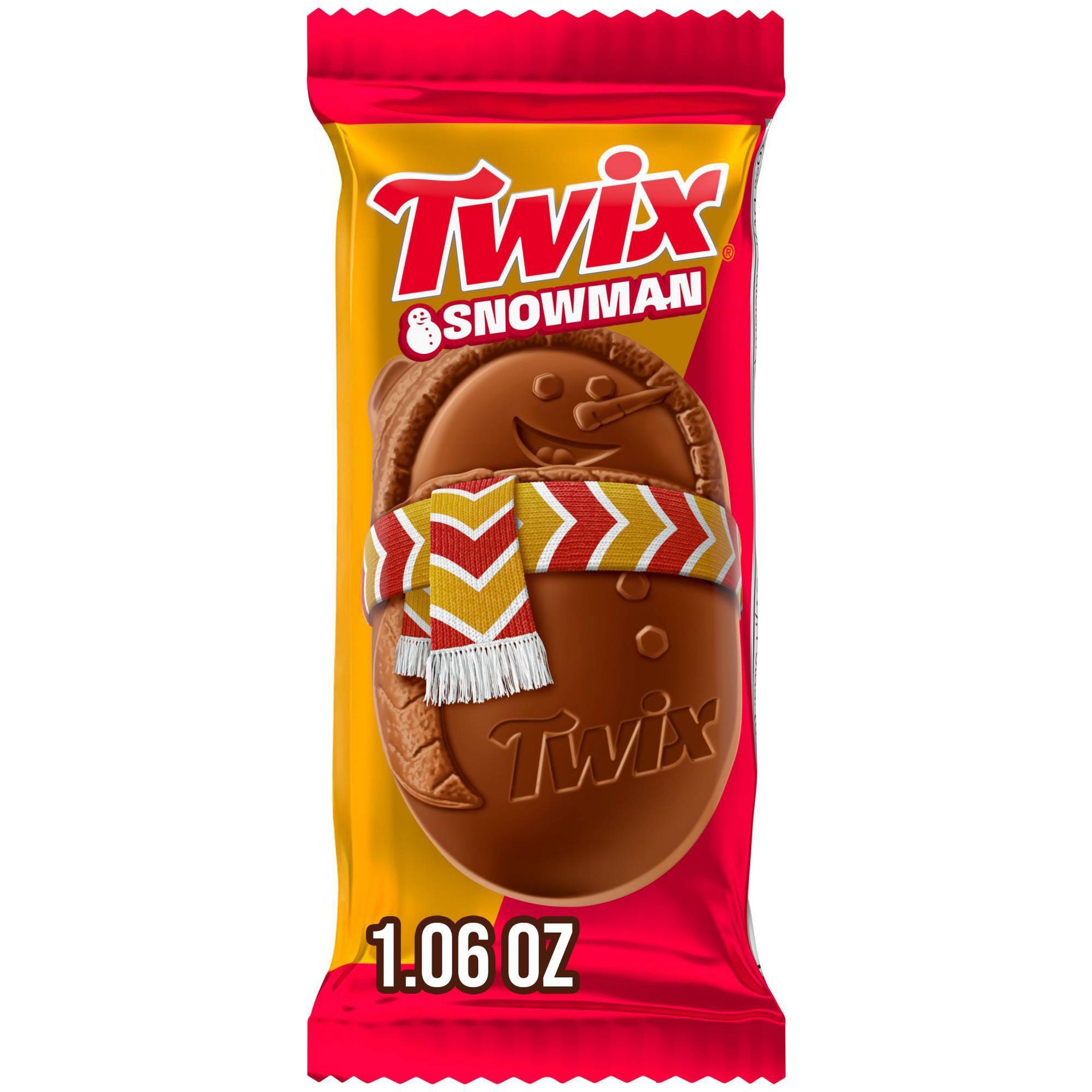 Twix Snowmen Christmas Chocolate Single Size - 1.06oz