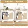 Tilt Out Trash Cabinet, Rattan Trash Can Cabinet with 10 Gallon Storage, Hidden Garbage Bin Holder for Kitchen Dining Living Room - 4 of 4