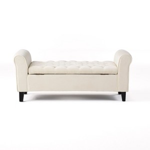 NicBex 50 Inch Storage Ottoman,Rectangle Entryway Bench with Rolled Arms for Bedroom and Living Room - 1 of 4