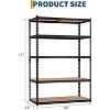 5 Tiers Garage Storage Shelves , 48 " L x 24 in W x 72 in Heavy Duty Storage Shelving Racks with Adjustable Shelf for Pantry Warehouse - 2 of 4