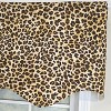 RLF Home 100% Cotton Cheetah Regal  Fully lined Windows Rod Pocket Valance 50" x 17"  Yellow - 3 of 4