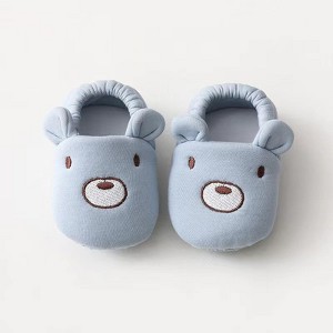 MyKids-Usa Baby Cartoon Animal Embroidered Graphic Cotton Filling Design Warm Toddle Shoes - 1 of 4