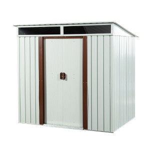 NicBex Metal Outdoor Storage Shed with Double Lockable Doors and Air Vent/Transparent Plate for Backyard Garden,Patio - 1 of 4