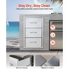 COZONY Outdoor Kitchen Door Drawer Combo, Triple Drawer with Propane Storage Adjustable Garbage Ring for BBQ Island Patio - 3 of 4