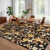 Acekool Washable Rug, Farmhouse Floral Design, Non-Slip, Low Pile, Soft & Foldable for Living Room, Bedroom - 2 of 4