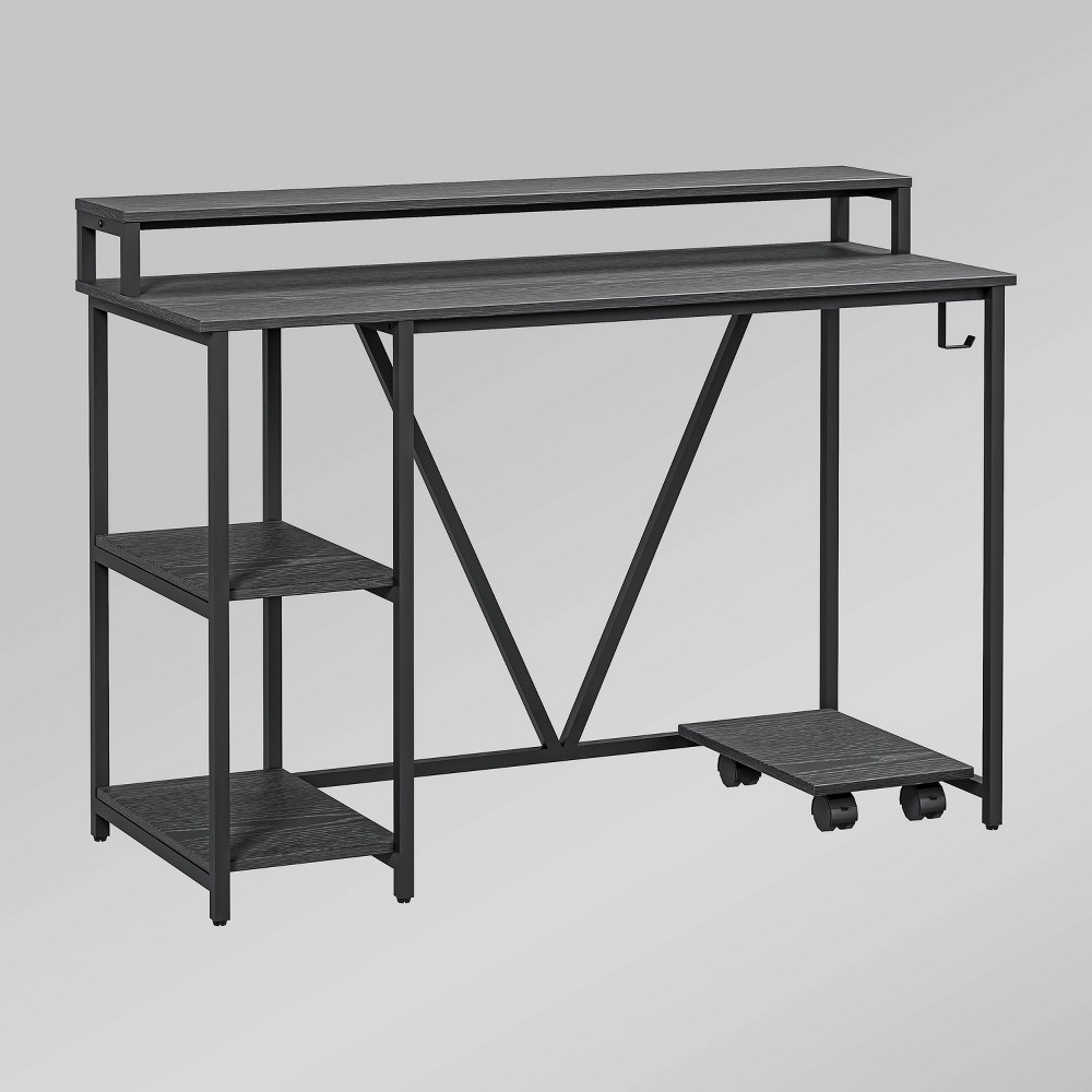 Photos - Office Desk Industrial Writing Desk Black - Techni Mobili