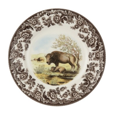 Spode Woodland 8” Dinner Plate, Perfect For Thanksgiving And Other Special Occasions, Made In England, Animal Motifs
